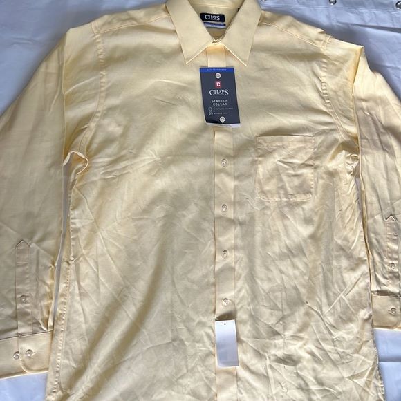 CHAPS men’s stretch collar elite performance button down shirt size 17 Tall - Picture 2 of 7